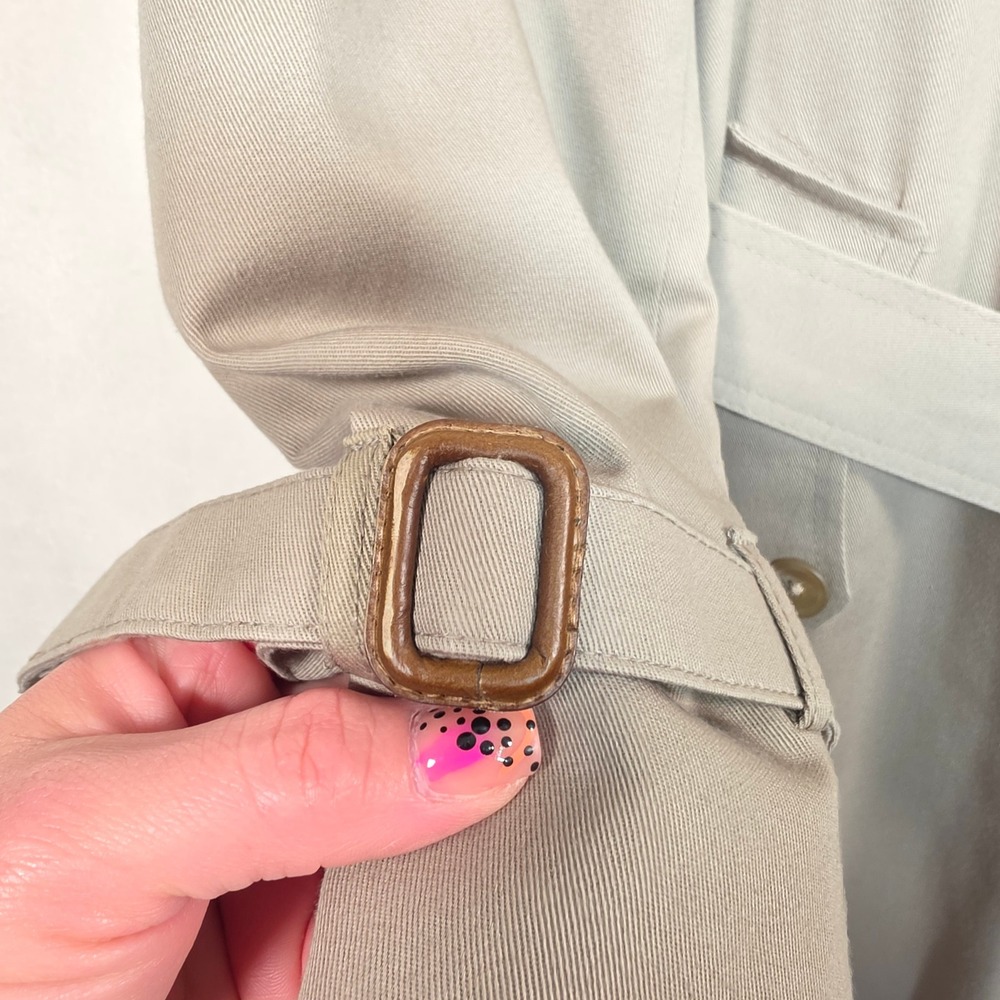 Christian Dior Trench Coat Mens 44R Tan Double Breasted Belted Old Money Luxury - Picture 14 of 16